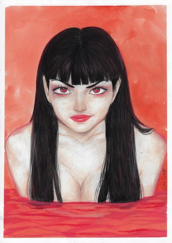 💥Vampirella (09"x12") original comic art by Lina Lima - TramaStudio💥