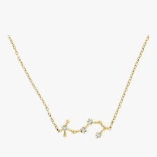 14K Gold Plated Astrology Constellation Horoscope Zodiac Necklace 16"-18"