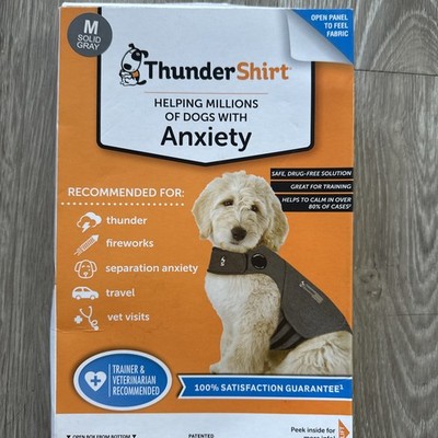 Thundershirt Dog Anxiety Jacket. Medium Solid Grey 26-40 Lbs.