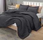 Queen Comforter Set Grey, Comforters Queen Size 3 Pieces Bedding Comforters S.