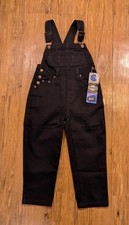 Vtg NWT Jordache Overalls Y2k Black Denim Carpenter 80's/90's Youth Sz. M 5/6