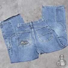 Vintage 90s Lee pipes baggy skater Rave Y2K Wide Leg Vtg Size 26x27 rare
