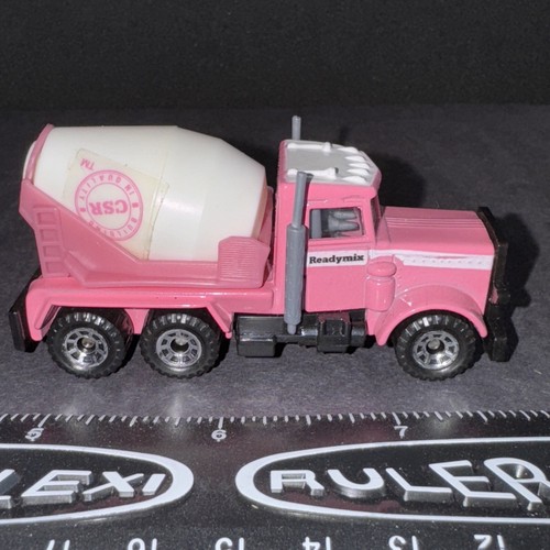 Vintage Matchbox SF Australian Peterbilt miscelatore cemento rosa - senza scatola raro HTF