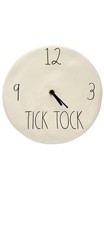Rae Dunn Artisan Collection by Magenta Wall Ceramic Clock - Tick Tock