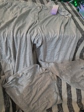 Stars Above Womens Soft Fleece Lounge Jogger Pants, Off-White Size 2X