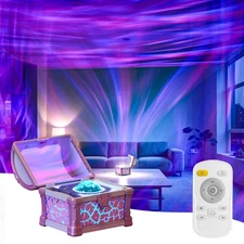 Star Projector, Treasure Chest Northern Lights Projector, Galaxy Aurora Night...