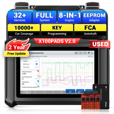 USED XTOOL X100PAD S Auto OBD2 Scanner Full System Diagnostic IMMO Coding KEY