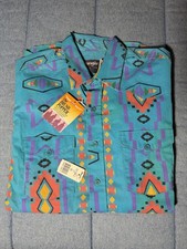 Vintage NOS Wrangler Brushpopper Western Long Sleeve Button Up Shirt 17x35
