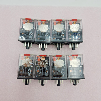 Lot of 8 Omron MKS2PI General Purpose Relays 8-Pin Octal Base AC120V Power Spare