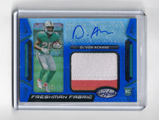 De’Von Achane 2023 Certified Rookie Fabric Mirror Signatures Blue /99 Auto Patch
