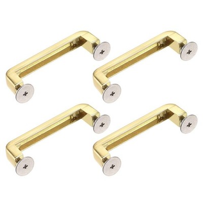Circle strap bag, 4pcs 47mm metal cricket detachable buckles closure, gold
