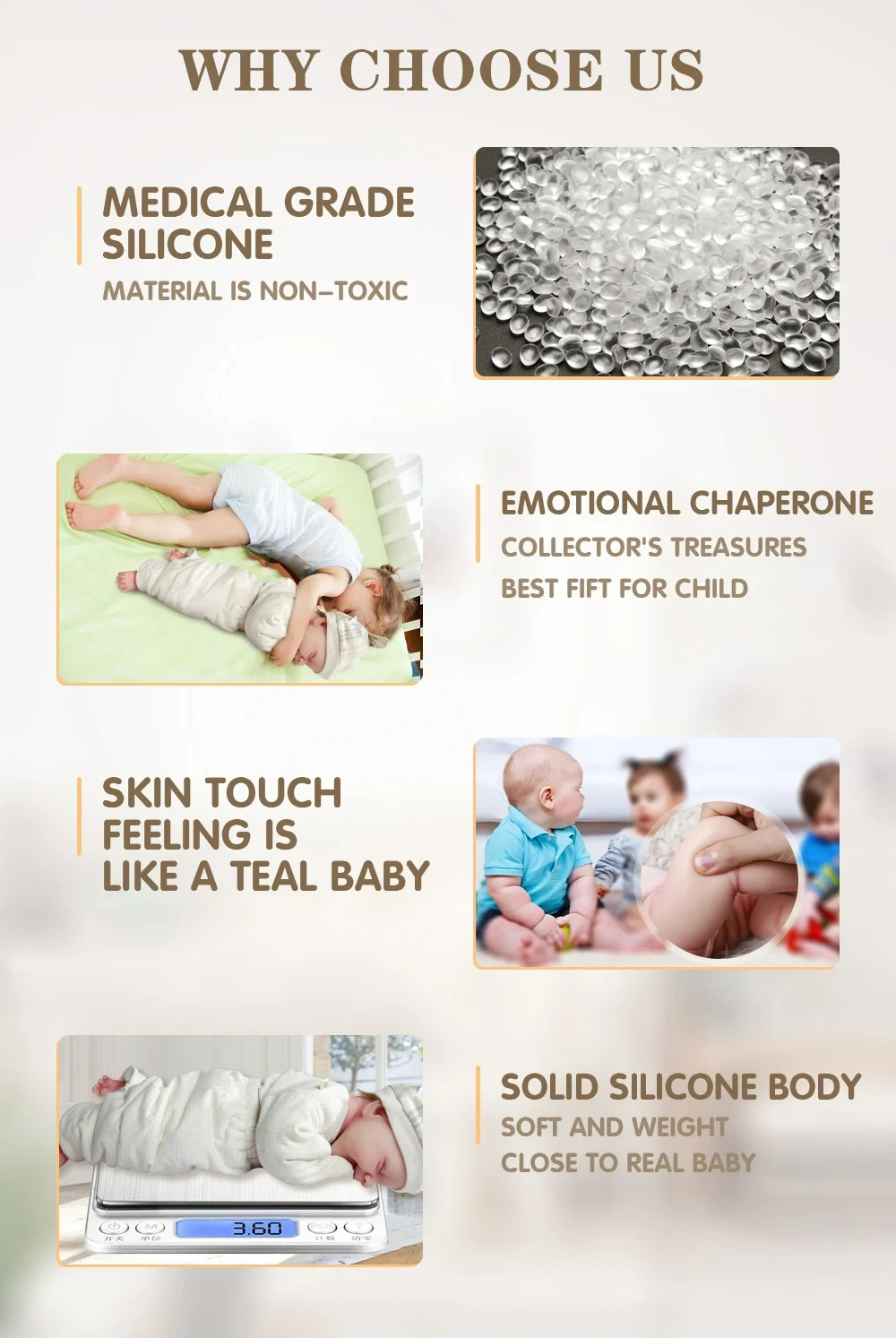 Reborn Baby Doll 18 Inch Realistic Doll Girl, Real Life for 3+ Years Old Kids