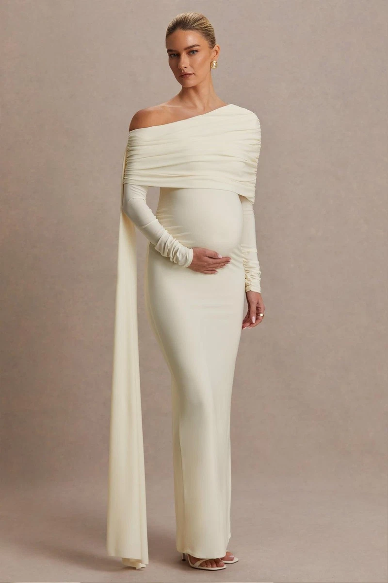 maternity one shoulder short sleeve full length dress QNANSPI Women's Short Sleeve Maternity Dress,Maternity Dress for  Photoshoot,One Shoulder Maternity Dress Short Sleeve Chiffon Material Flowy  Maxi