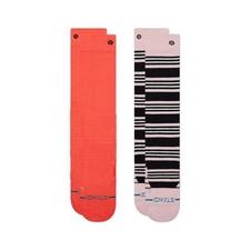 Stance Medium Poly Over-the-Calf Kid's Snow Socks, Trailblazer/Coral, Medium, 2-
