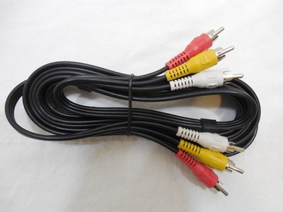RCA Composite Coaxial Video Audio AV RG59 Connector Cable Cord DVD TV 8 FT New