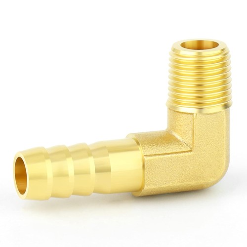 10 PIEZAS Reductor de púas de manguera de latón Codo de 90 grados 1/8" NPT a 5/16" ID de manguera de barra - Imagen 7 de 11