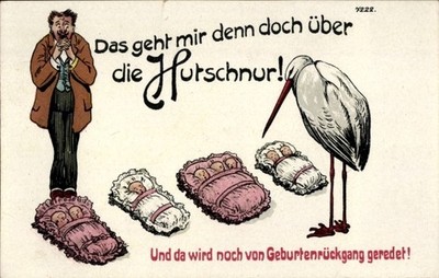 Künstler Ak Das geht mir denn doch über die Hutschnur, Babys,... - 11089923