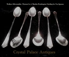 6 Wallace Silversmiths "MARTHA WASHINGTON" STERLING Ice Teaspoons 6.75" No Mono.