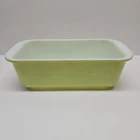 Vintage 1.5 Qt Pyrex Lime Green Loaf Pan 213 Milk Glass 1950s USA