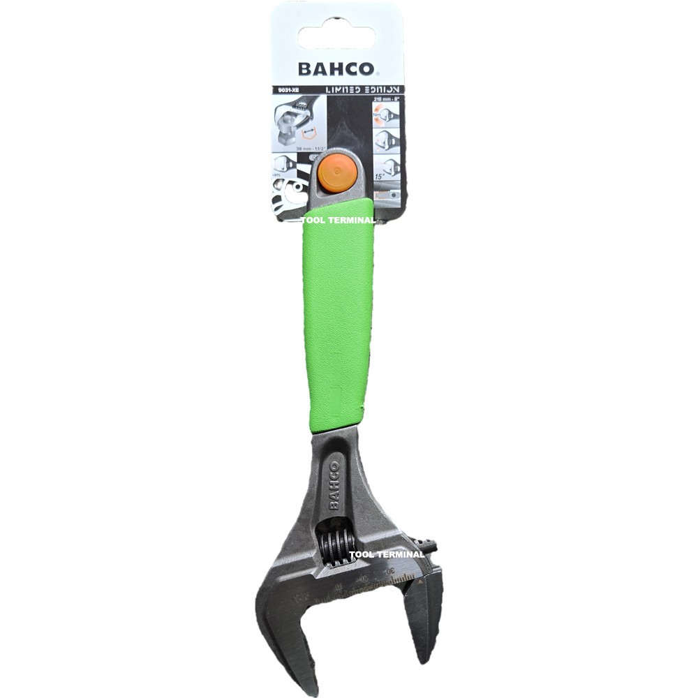 BAHCO 9031 8" 200mm Ergo EXTRA WIDE 38mm Adjustable Phosphated Wrench Spanner
