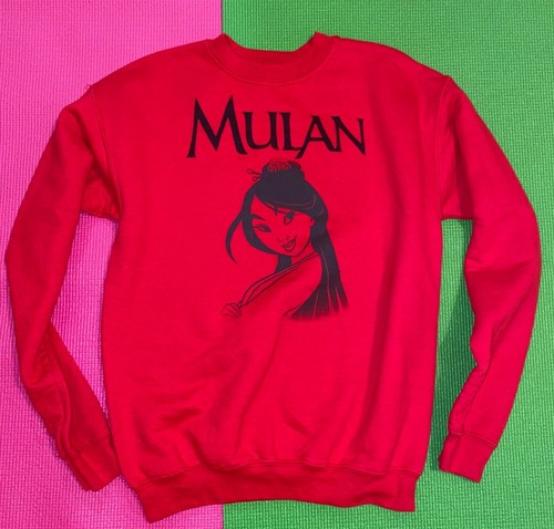 Disney Mulan Disney Princess Red Sweatshirt Crewneck Sz Youth 13/14 - Picture 9 of 9