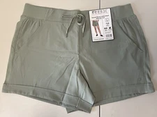 *RBX* Active Women's (Size L) Stretch Woven Cuffed Walking Short with Pockets