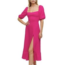 Reformation Belgium Linen Dress- Pink NWT 2