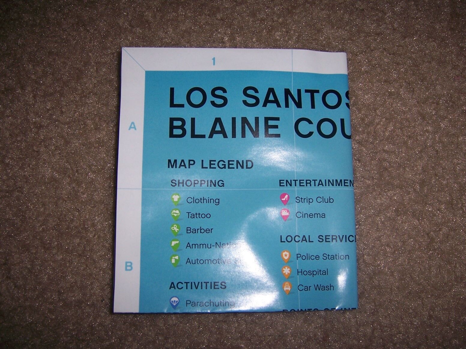 Physical Location Map of Los Santos