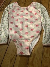 Sweet Honey Leotard 12y Floral Girl  s Dance Gymnastics Ballet Youth 12