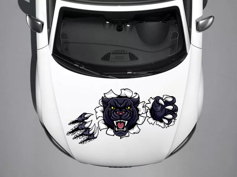 Black Panther Sticker Full Color Decal Mural for Car Hood Any Vehicle H41
