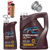 MotoröL Filter Set Mannol 5W-40 6 Liter + Schraube FüR Mercedes C-Klasse W204