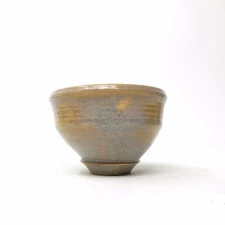 Vtg Modern Glazed studio pottery Raised Conical Japanese rice Ramen soup bowl