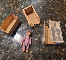 Antique Miniature Schuco Jointed Pink Monkey 3  Schuco Monkey Original Box
