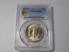 1947-D  WALKING LIBERTY SILVER COIN HALF DOLLAR GOLD SHIELD PCGS GRADED MS66