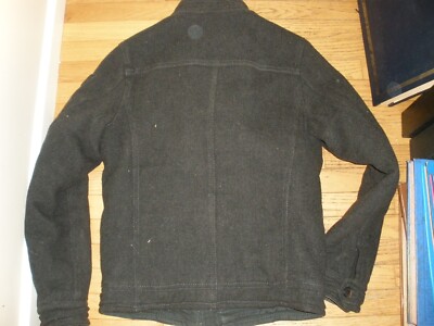 Abercrombie＆Fitch ELK LAKE JACKET 黒 S Abercrombie Fitch Mens Elk Lake Jacket Quilted Lined Wool Full Zip