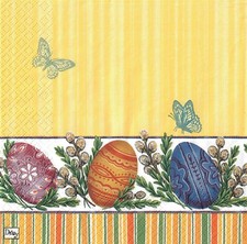 4 x Single Paper Napkins Decoupage Craft Table Easter Eggs Butterfly 19
