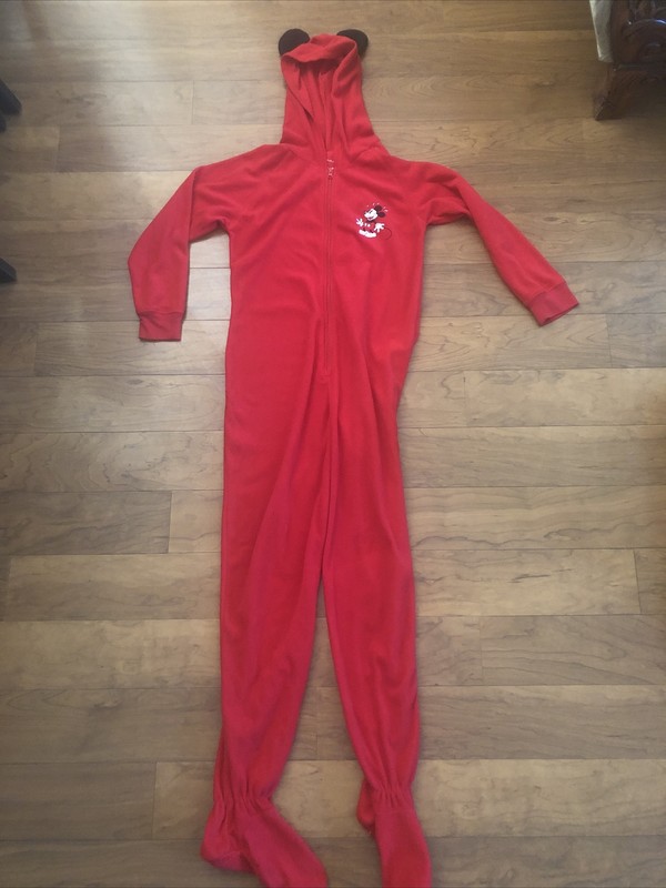 Disney Sleepwear  One Piece Pajamas Mickey Mouse Adult  Size S