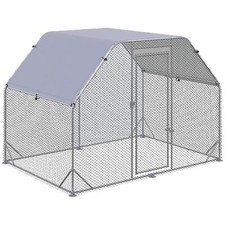 Recinto per Galline in Acciaio con Telo di Copertura 280x190x195cm AllMyPets