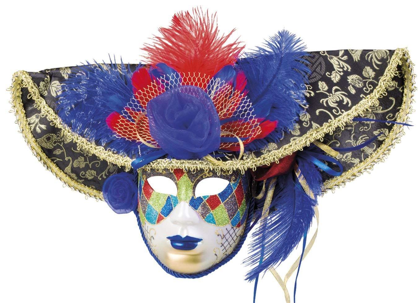 Jester Deluxe Masquerade Ball Face Mask Venetian Fancy Dress Costume Accessory
