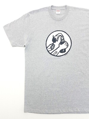 Supreme Molotov Tee Heather Grey Size L SS18 T-Shirt Rage Against