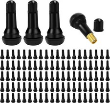 100 Pc Tr413 Snap In Black Rubber Valve Stem Kit Tr-413 Set Of 4