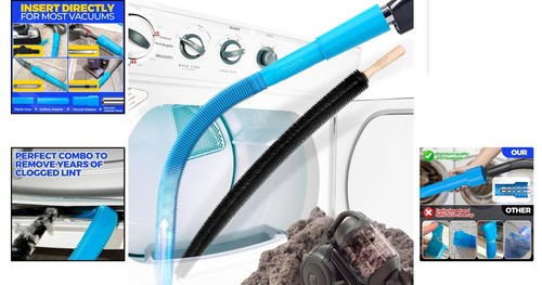 Flexibles Trockner-Entlüftungsreiniger-Set: Staubsaugeraufsatz und Fusselbürste Duo - Blau - Bild 2 von 10