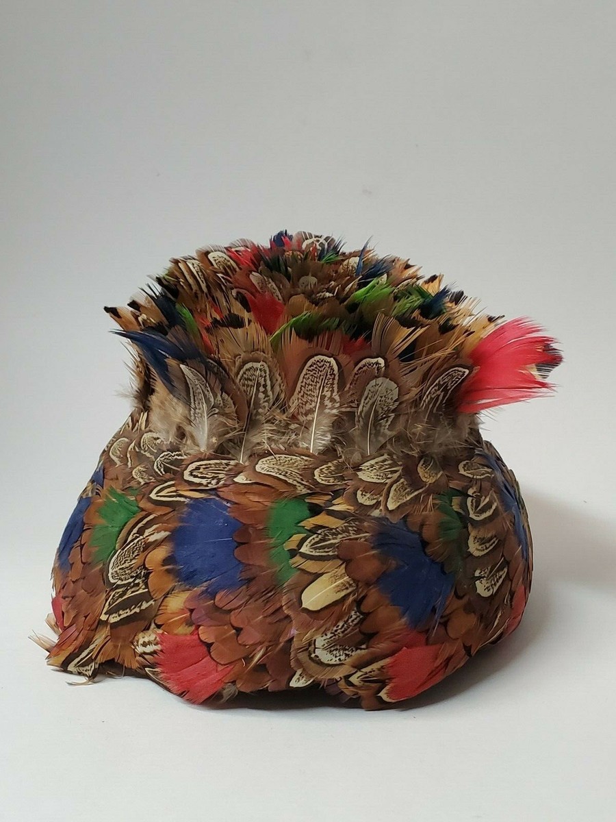 VINTAGE PEACOCK PHEASANT FEATHER HAT UNIONMADE STUNNING  display picture 1