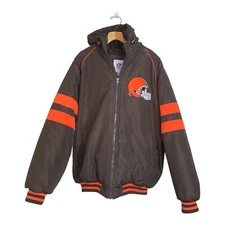 Cleveland Browns G-III HOODED PUFFER JACKET XL NFL G3 Coat Football VTG