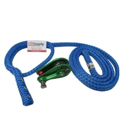 R&L SUPPLY 1/2" ISC RP048 BLOCK & 2-6FT LOOPIE SLING RIGGING COMBO KIT - ARBORIST