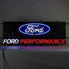 Neon sign Ford Performance Parts Racing Flags SVT Mustang GT Garage lamp F-150