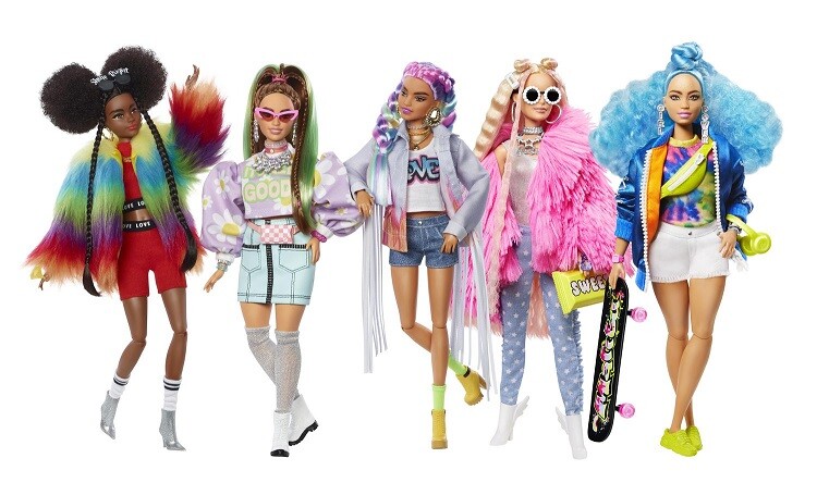 Barbie Shopping oh-so-EXTRA 5-Doll Set & 6 Pets & 70 Fashion