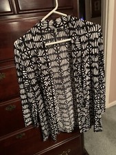 Kasper Topper Jacket - Black  White - Size XS