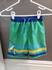 Crown  Ivy kids Boy's Swim shorts green/blue/yellow sz 6 GUC   FAST SHIP   
