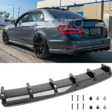 For Mercedes Benz W212 E350 E550 Rear Bumper Diffuser 6 Shark Fins Splitter Lip